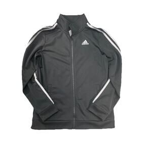 Adidas Boys Size 14/16 Large Black Iconic Tricot Jacket